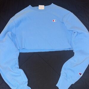 Champion Sky Blue cropped crewneck